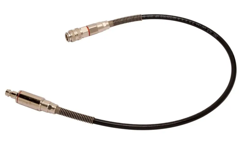 Messschlauch mit flexibler Verbindung und Metallanschlüssen, geeignet für den Einsatz mit TA-Scope von IMI Hydronic Engineering.
